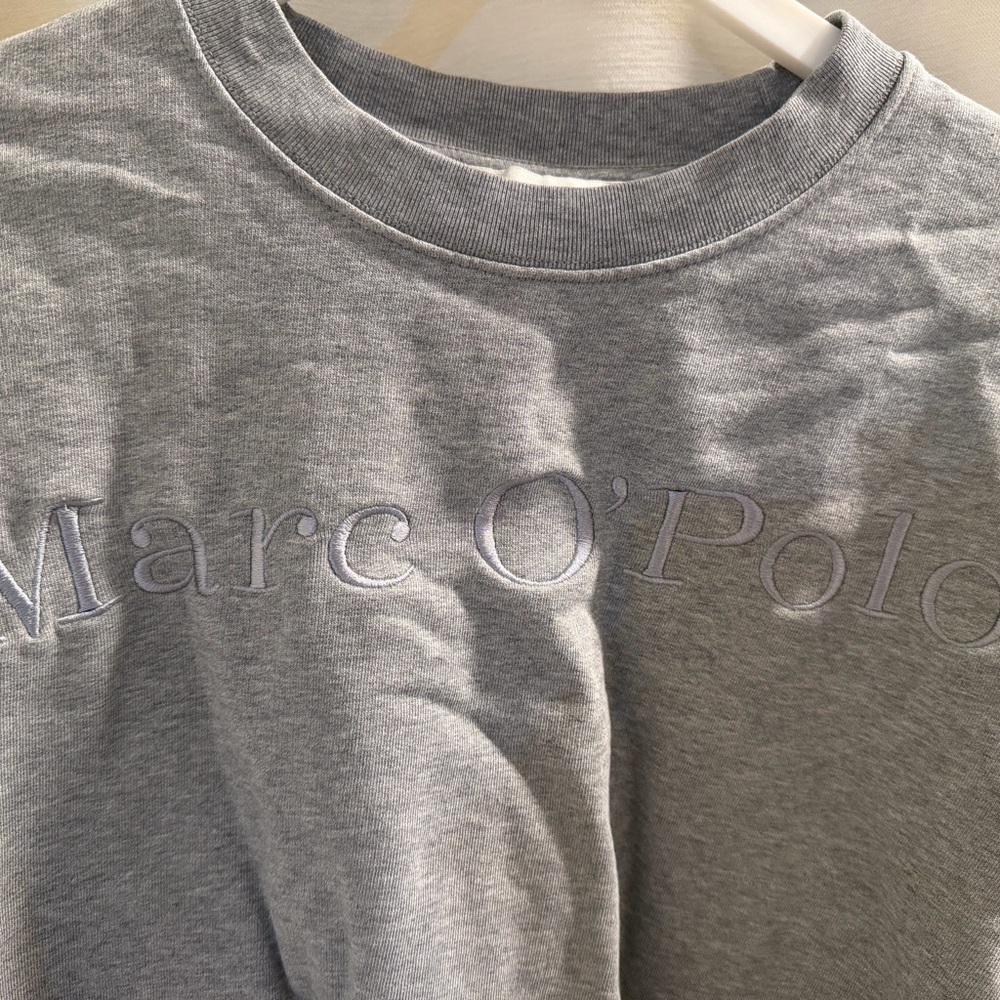 Marc O'Polo Gray Embroidered Logo Sweatshirt